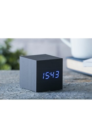 Despertador Cube Click Clock Preto e azul