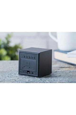 Despertador Cube Click Clock Preto e azul