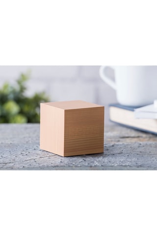 Despertador Cube Click Clock Natural e verde