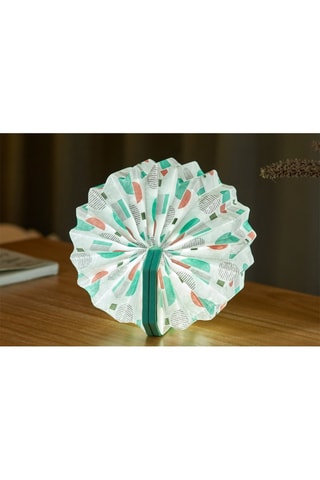 Candeeiro acordeão Smart  Azul e branco