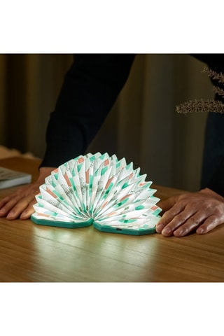 Candeeiro acordeão Smart  Azul e branco