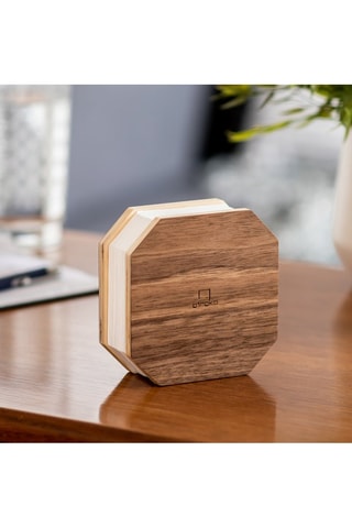 Candeeiro acordeão em nogueira Smart Natural e branco