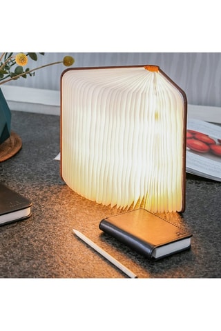 Candeeiro em forma de livro Smart Castanho e branco