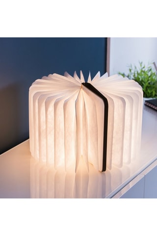 Candeeiro em forma de livro em madeira de ácer Smart Natural e branco