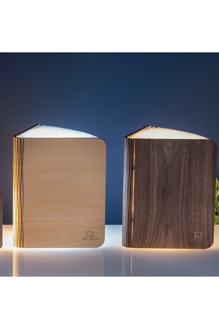 Candeeiro em forma de livro em madeira de ácer Smart Natural e branco