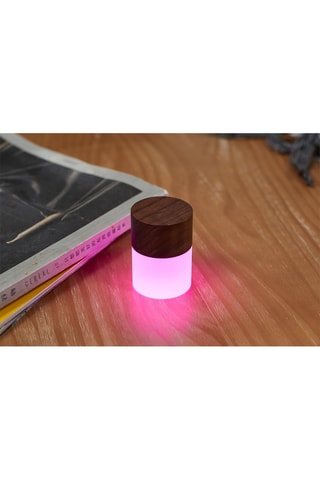 Candeeiro de mesa pequeno em nogueira Lemelia Natural