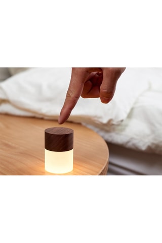 Candeeiro de mesa pequeno em nogueira Lemelia Natural