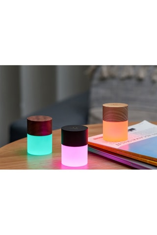 Candeeiro de mesa pequeno em madeira Lemelia Preto