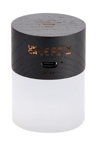 Candeeiro de mesa pequeno em madeira Lemelia Preto