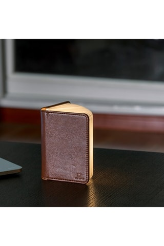 Candeeiro pequeno em forma de livro Smart Castanho e branco