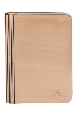 Candeeiro pequeno em forma de livro em madeira de ácer Smart Natural e branco