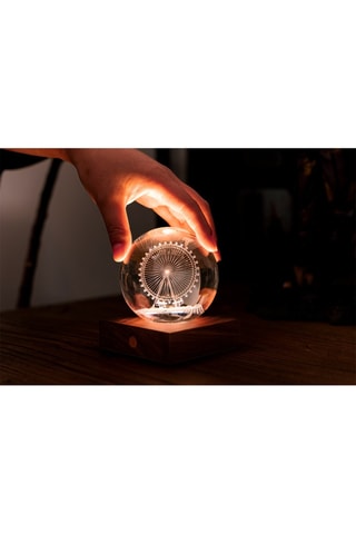 Candeeiro em cristal Amber - Transparente e natural