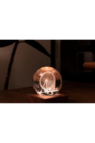 Candeeiro em cristal Amber - Transparente e natural