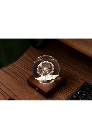 Candeeiro em cristal Amber - Transparente e natural