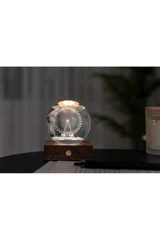 Candeeiro em cristal Amber - Transparente e natural