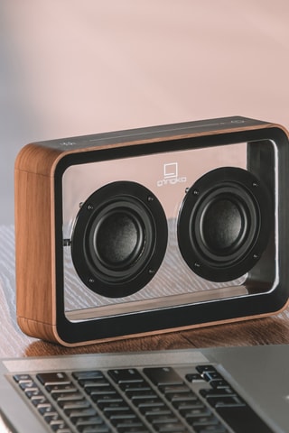 Coluna áudio Mage See-through Speaker Walnut - Imitação de madeira