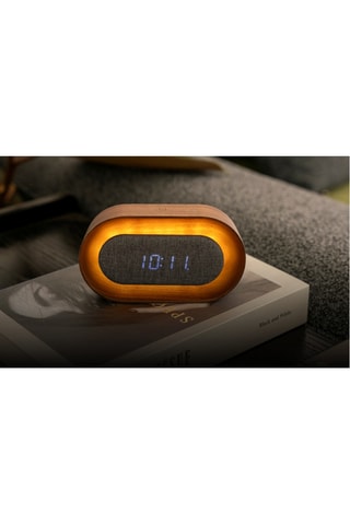 Despertador LED design Lumos Oval - 15,2 x 8,8 x 4,2 cm - Natural