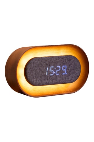 Despertador LED design Lumos Oval - 15,2 x 8,8 x 4,2 cm - Natural