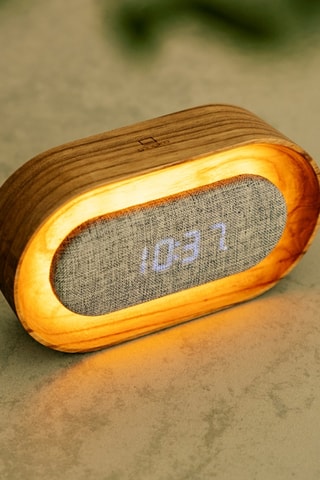 Despertador LED design Lumos Oval - 15,2 x 8,8 x 4,2 cm - Natural