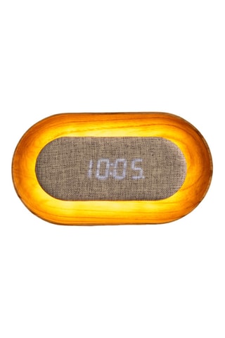 Despertador LED design Lumos Oval - 15,2 x 8,8 x 4,2 cm - Natural