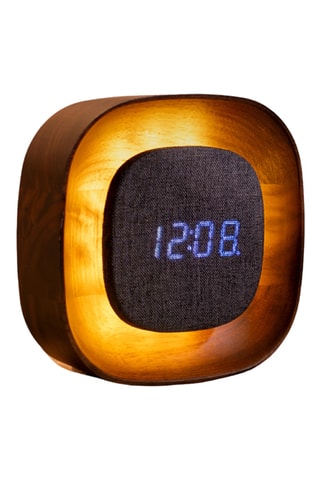 Despertador LED design Lumos Square - 12,5 x 12,5 x 4,2 cm - Natural