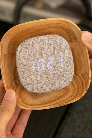 Despertador LED design Lumos Square - 12,5 x 12,5 x 4,2 cm - Natural