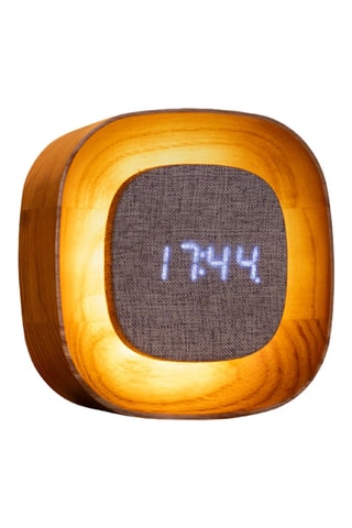 Despertador LED design Lumos Square - 12,5 x 12,5 x 4,2 cm - Natural