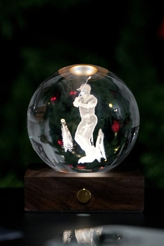 Bola luminosa Amber Crystal Golfer - Preto