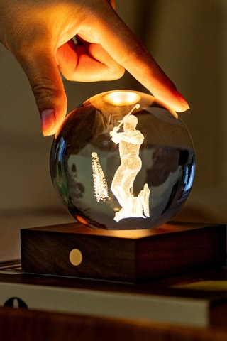 Bola luminosa Amber Crystal Golfer - Preto