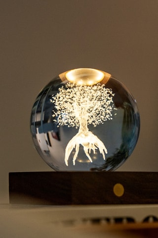 Bola luminosa Amber Crystal Tree of Life - Azul-marinho