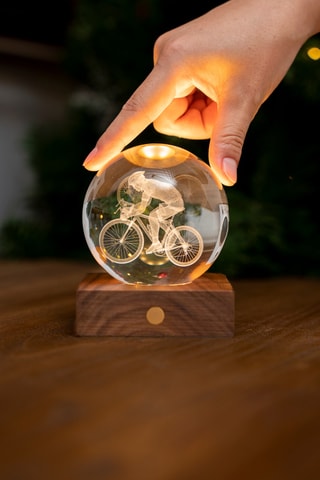 Bola luminosa Amber Crystal Cyclist - Transparente