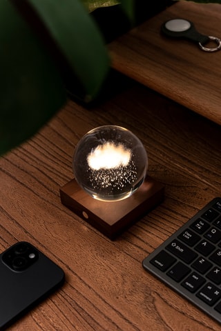 Bola luminosa Amber Crystal Rain Cloud - Branco