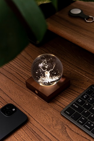 Bola luminosa Amber Crystal Stag - Transparente