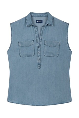 Top sans manches - Bleu