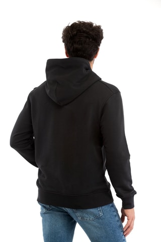 Sweat regular com capuz - Preto