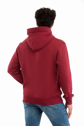Sweat regular com capuz - Bordô