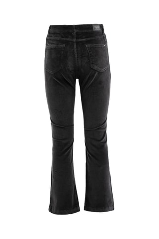 Pantalon wide legs en velours - Gris foncé