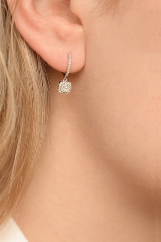 ##Créoles Quadra Or blanc et diamants