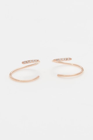 ##Boucles d'oreilles Joli tourbillon - Or rose et diamants