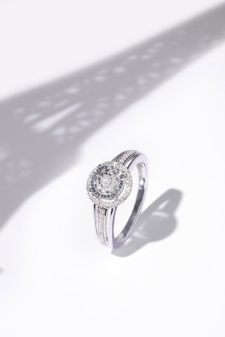 ##Solitaire Grennelle - Or blanc et diamants