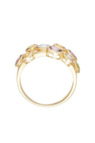 ##Bague Kamina - Or jaune, améthystes, topazes,  citrines et péridots