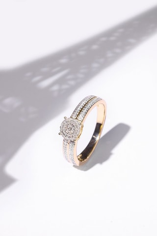 ##Solitaire Toi que j'aime  -  Or jaune et diamants