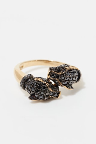 ##Bague Amour de Panthères Or jaune et diamants