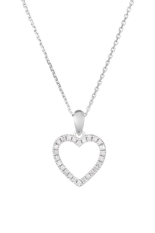 ##Pendentif Elue de ton cœur - Or blanc et diamants