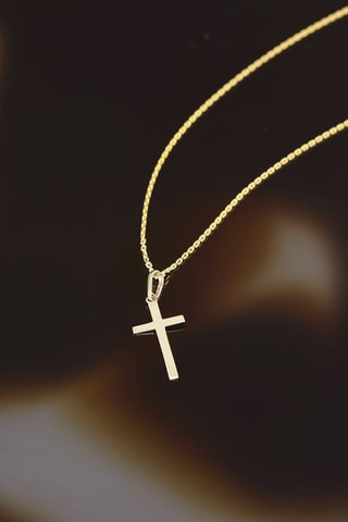 ##Pendentif Croix Croyance - Or jaune