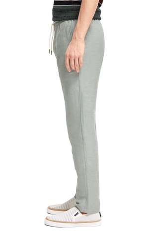 Pantalon en coton biologique et lin - Gris clair