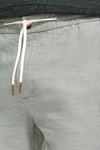 Pantalon en coton biologique et lin - Gris clair