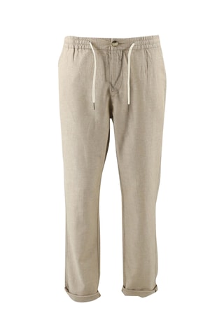 Pantalon en coton biologique et lin - Beige