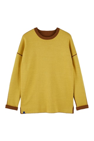 Pull réversible - Camel et jaune