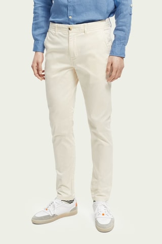 Pantalon slim en coton biologique - Beige